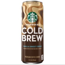 New Starbucks Vanilla Sweet Cream Cold Brew Premium Coffee Drink 11FL 1 Can