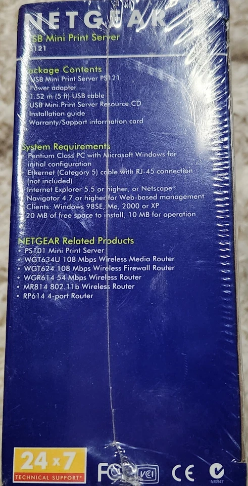 NETGEAR PS121 USB 2.0 Mini Print Server NIB - Image 3 of 4