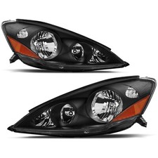 For 2006-2010 Toyota Sienna Headlights Assembly Black Wamber Head Lamps Set