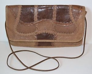 Authentic Vintage Carlos Falchi lizard and snakeskin shoulder bag. Unique! | eBay