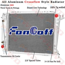 3 Row Aluminum Radiator For 1994-1998 Ford Thunderbird/Lincoln Mark VIII 4.6 3.8