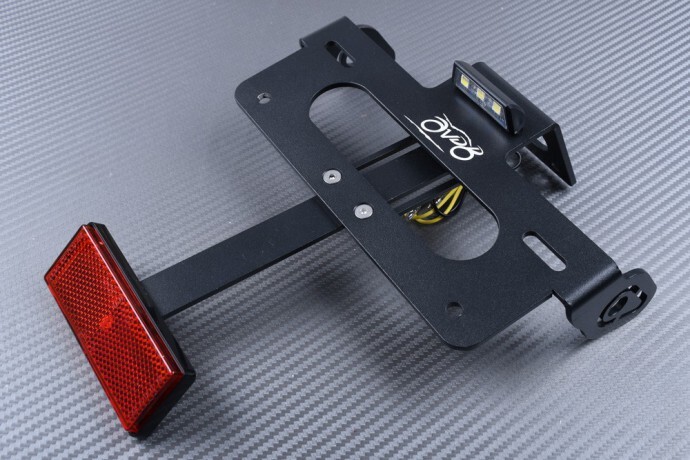 Support plaque YAMAHA YZF R6 anti amende avec catadioptre homologué 08-16