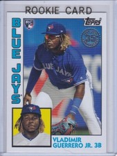 VLADIMIR GUERRERO JR. ROOKIE CARD 2019 Topps Baseball RC Blue Jay 1984 DESIGN RC