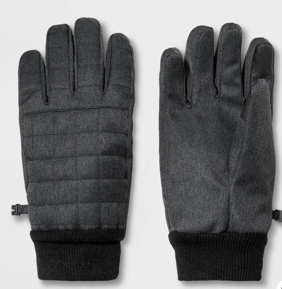 Goodfellow Mens Gloves Winter Snow Warm [Alternative dealer] Polyester Black New Size Gray XL All items free shipping