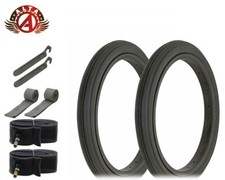 2 ALTA WIRE BEAD BICYCLE SLICK 16" X 1-3/4 S7 SCHWINN STYLE TIRE BLACK 8PC SET.