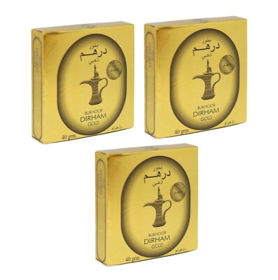Dirham Gold 3 x 40g Bukhoor Bakhoor Räucherstäbchen von Ard Al Zaafaran