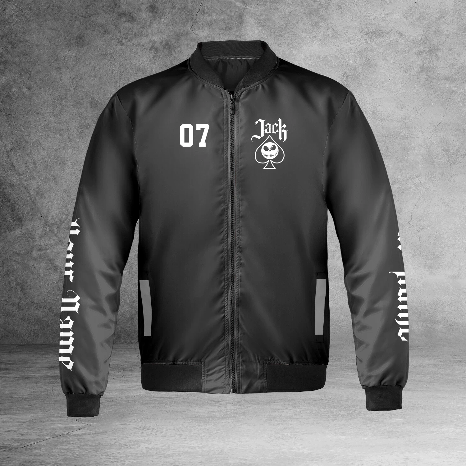 Personalized Jack Skellington Pumpkin King Nightmare Before Xmas Bomber Jacket