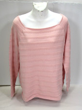 Roz & Ali Sweater Womens Petite PXL [44 Bust 23L ] Pink Top Sweater Casual