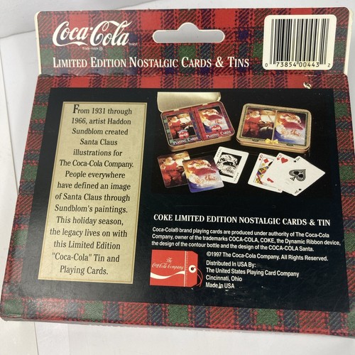 3 Coca-Cola Christmas Playing Card Tins 1994, 1996, 1997 Limited Edition 6 Decks - Picture 7 of 23