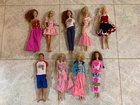Vintage Mattel Barbie Lot Of 9 Dolls With Outfits See Pics