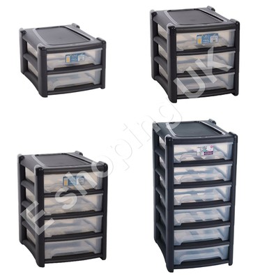 Plastic Storage Drawers A4 Size Home Office Tower Unit Organizer