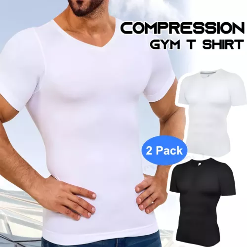 Camisas de compresión de manga corta Cool Dry para hombre, camiseta deportiva capa base - Imagen 14 de 22