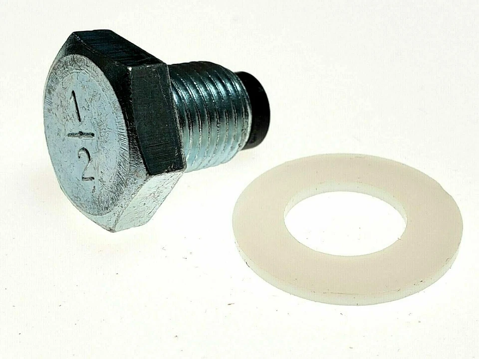 Perno magnético de tapón de drenaje de cambio de cárter de aceite de motor 60-80 GM GMC 1/2"-20 roscas D Foto 3 de 4
