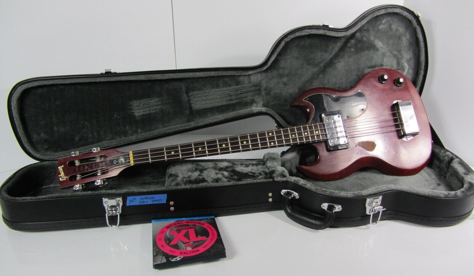 Gibson EB-0 BASS Guitar with Slotted Headstock 1969 - Cherry