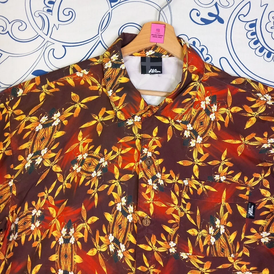 NO FEAR MADE IN USA SKATER TEMA FLOREALE LIFE STYLE STREETWEAR SHIRTSUMMER TG L - Imagen 2 de 4