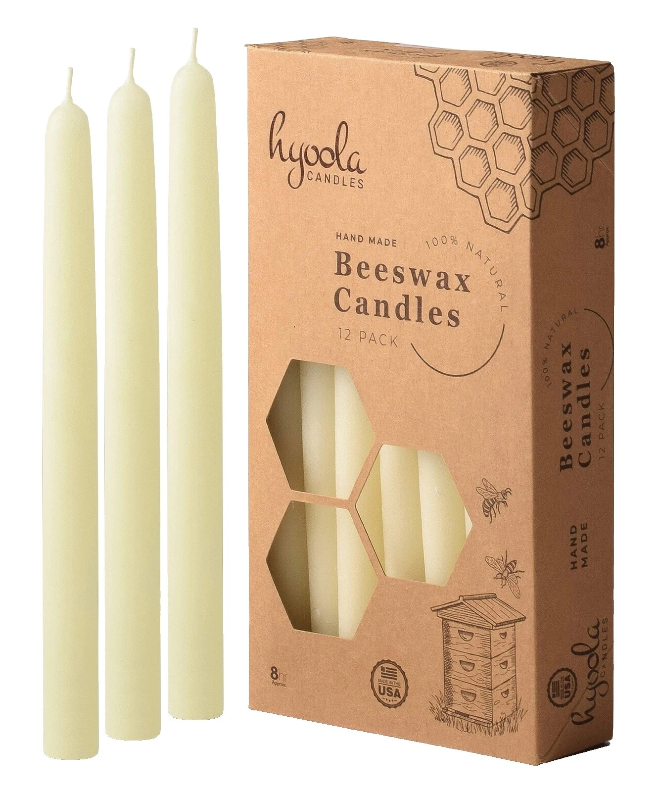 Cera de Abelha Nature Branco Velas Decorativas