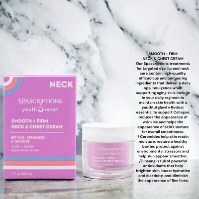 Antiaging Smooth+Frm NECK & CHEST TTMNT RETINOL CERAMIDES GINSENG BY SPASCRIPTIO