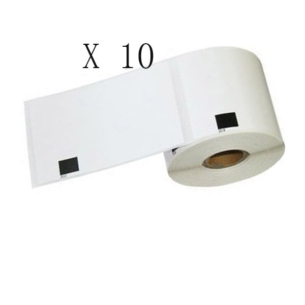 10XEtichette Compatibili per Brother DK-11202 62mmX100mm QL-570 500 Senza Telaio