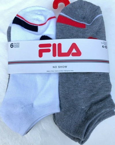 6 Pairs FILA ASORBDRY TM Authentic Women's No Show Socks Shoe Size 4-10 SALE - Picture 24 of 35