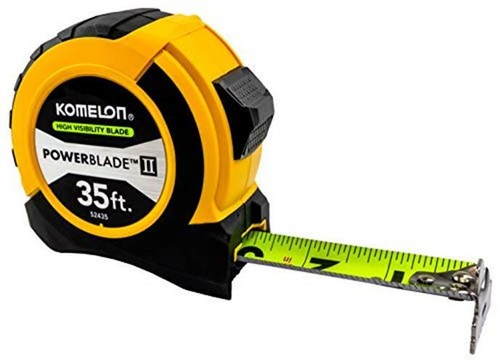 Komelon 52435; 35' x 1.06" Powerblade II Tape Measure, ABS C