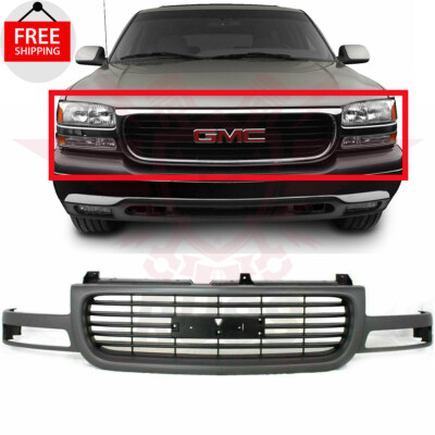 New Front Grille Gray Frame Black Insert Fits 1999-2006 GMC Yukon/XL GM1200429
