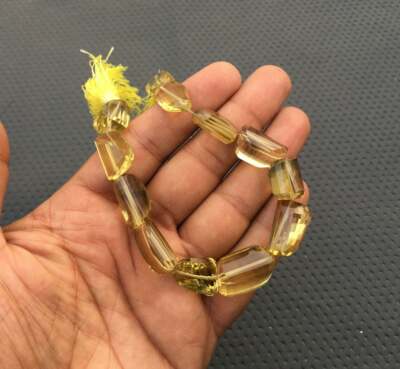 12 Pieces High Quality Gemstone Nuggets Beads 1 Strand Natural Lemon Nugget 