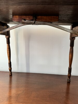 Small Antique Wood Folding Table 22