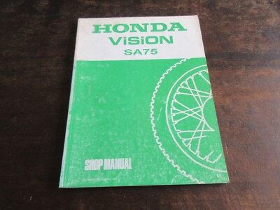 Honda SA75 vision 1991  Shop repair manual Werkstatt-Handbuch