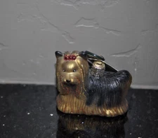 Merck Family's Glass Yorkie Christmas Ornament with Tag (2004)
