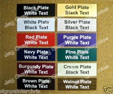 Custom Engraved 1x3 Plate Plaque w/ Adhesive Toolbox Shelf Marker Label Tag Sign