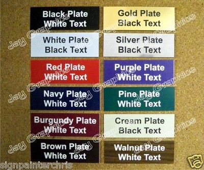 Custom Engraved 1x3 Plate Plaque Nameplate w/ Adhesive Back / Any Color!