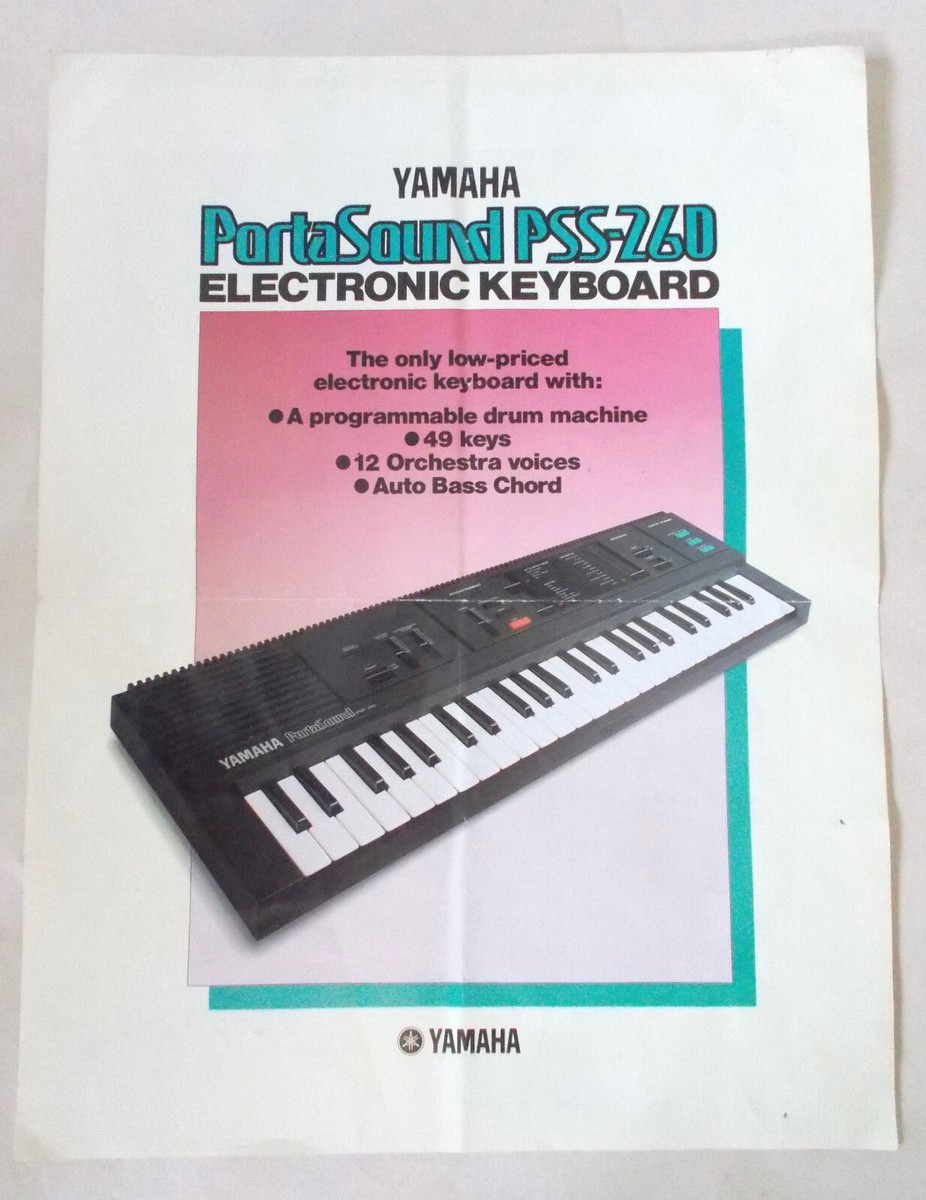 YAMAHA KEYBOARD PORTA-SOUND PSS-260 Leaflet Vintage | eBay UK