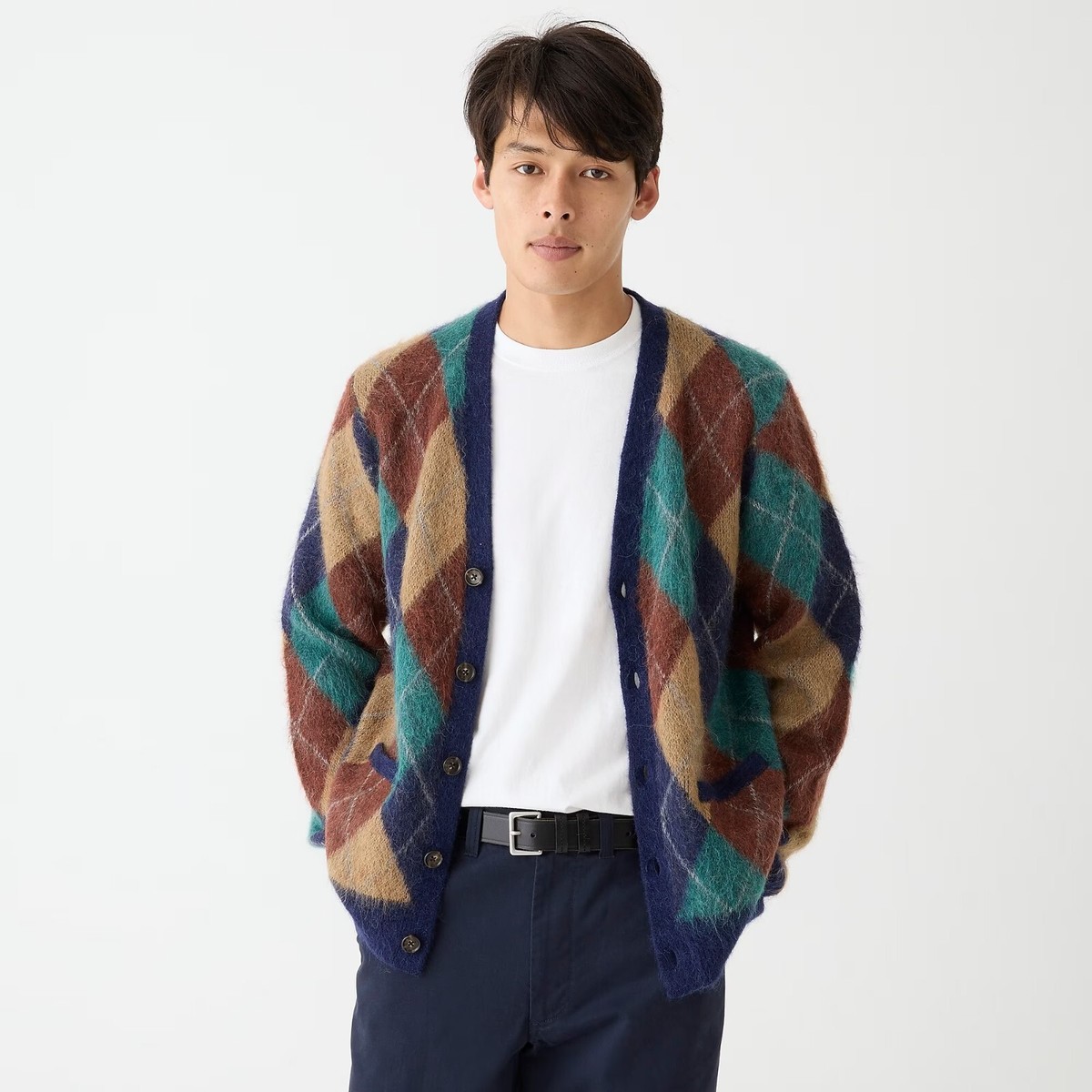 トップス SATUR / Alpaca Crew Neck Knit Cardigan MUSINSA公式 | SATUR Alpaca Crew Neck Knit Cardigan Charcoal