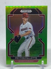 2022 Prizm Draft Picks Baseball Base Lime Green #PDP62 Peyton Pallette /75 SP