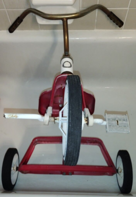 Vintage Rare Collectible Red & White Roadmaster Tricycle Made In