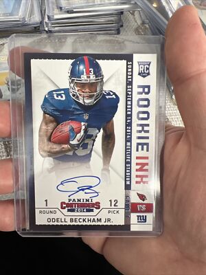 ODELL BECKHAM JR 2014 CONTENDERS ROOKIE INK RC ROOKIE AUTO AUTOGRAPH SP ...