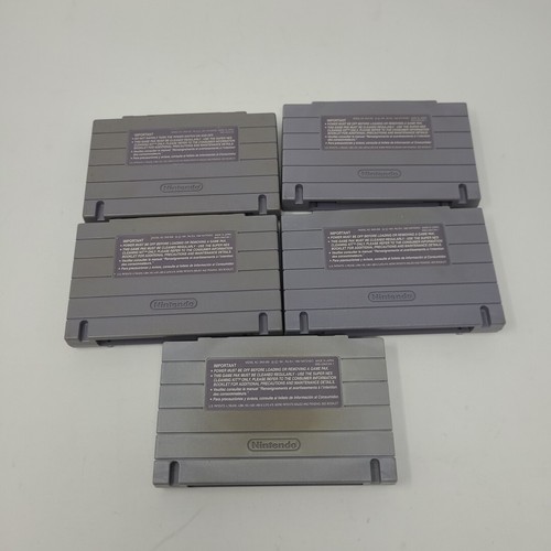 SNES Game Lot (5 Super Nintendo Bundle) Super Scope NHL Football Ceasers etc - Picture 2 of 3