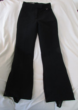 Ladies "Peregrine" Size 8 W24xL29 Black, Wool Blend, Stirrup, Ski Pants