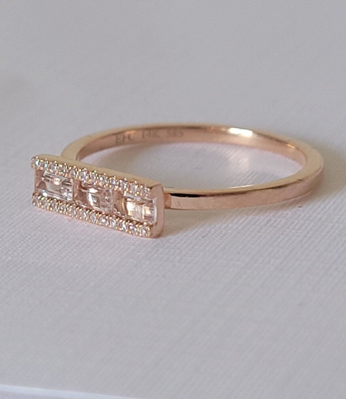 EF Collection 14K Rose Gold Diamond and Topaz Bag… - image 7