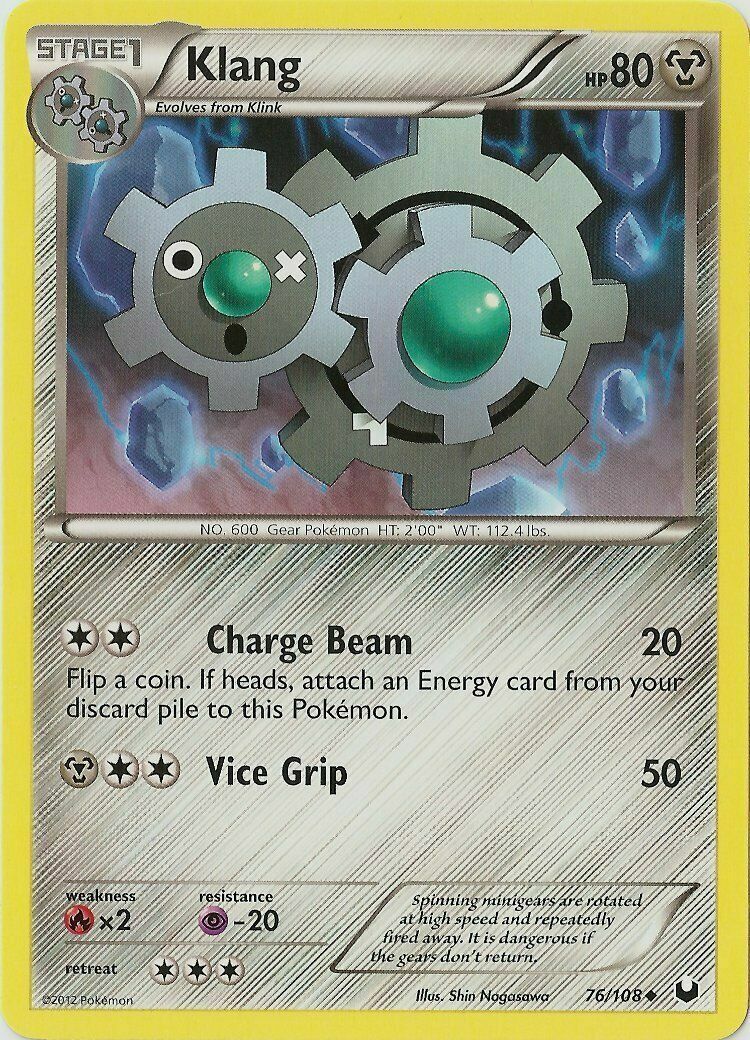POKEMON CARD KLANG 76/108 NO 600 GEAR POKEMON TCG CCG