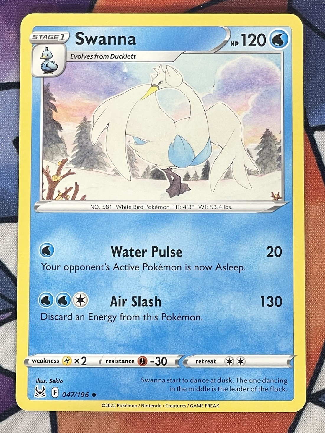 Pokemon Swanna 47/196 Lost Origin Uncommon Sword And Shield