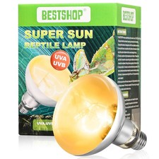 Heat Lamp Bulbs, 125 Watt Reptile Heat Bulb, Full Spectrum UVA UVB Light Bulb...