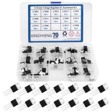 70 PCS L7805 L7812 L7905 LM317 Positive Negative Voltage Regulator Kit TO220