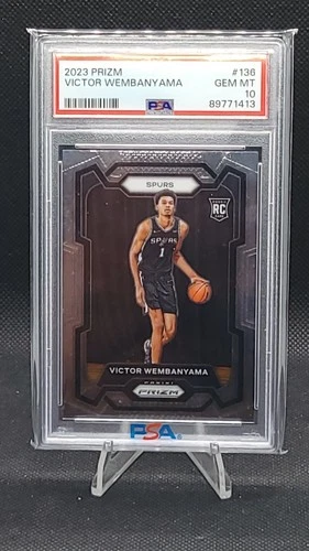 2023-24 Prizm Victor Wembanyama #136 (RC) San Antonio Spurs PSA 10 GEM MT