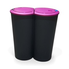 2 x 25L Duo Bin  Dustbin Ideal for Rubbish Recycling Separating Household Waste