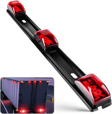 TL-11 1PC Red 9 LED ID Bar Marker Tail Black Stainless Steel Bracket for Truck T