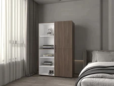 Tunica Milan White Armoire - Elegant Bedroom Storage Cabinet