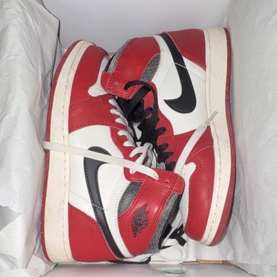 Nike Air Jordan 1 Retro High OG GS 7Y Red/White/Black Leather FD1437-612