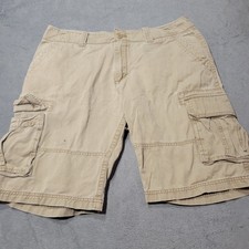 Old Navy Cargo Shorts Mens 34 Tan Khaki Rugged Cotton Utility Multi Pocket 12051