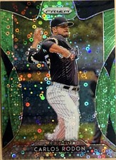 2019 Panini Prizm - Tier II Carlos Rodon #155 Lime Green Donut Circle Prizm /199